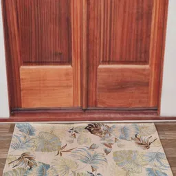 Aura Blue & Beige Printed Anti Skid Doormat-picture-17