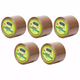 YAJNAS 2 inch 65 m Brown BOPP Tape (Pack 5)-1