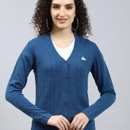 Monte Carlo Blue Self Design Cardigan-picture-11