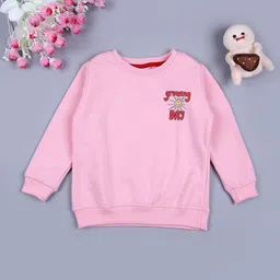 V-Mart Girls Printed Round Neck Pullover Sweatshirt-picture-0