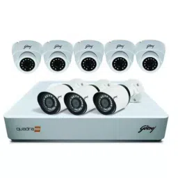 Godrej SeeThru 8 Channel 1080P Full HD White CCTV Camera Kit-46