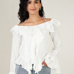 People Women Off-Shoulder Bell Sleeves Top-image-67