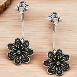 OOMPH Floral Ear Cuff Earrings-17