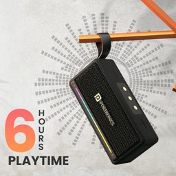 Portronics Harmony Mini 25W HD Premium Portable Bluetooth Speaker with Subwoofer, EQ Adjustment, 6 Hours Playtime, in-Built Mic,TWS Mode,RGB Lights, Bluetooth V5.3, Type C Fast Charging(Black) image 4