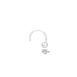 abhooshan 92.5 Sterling Silver & Gold Plated Very Tiny Dot Size 1mm - 4mm Ball Nose Pin For Pierced Nose with Wire for Helix Cartilage Lobe Tragus | With Certificate of Authenticity image 3