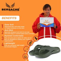 bersache Extra Soft Classic Casual with Back Strap Regular wear with Ultra Soft & Flexibility Technology Slipper for Men's & Boy's image 2