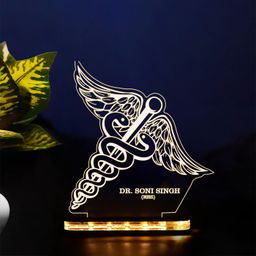 StarLaser Customized Led Lamp Personalized with Name and Logo Warm White Color Desk Table Lamp (Doctor lamp 2) image 1