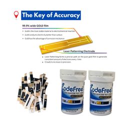 sd codefree glucometer machine | Easy & accurate testing of Blood Glucose levels at home | SD Biosensor | 100 Test Strips + 100 Sterile Lancets + 1 Lancing device image 5