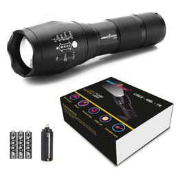 amiciVision Metal LED Torch Light, XHP50 LED Water Resistant Zoomable Flash Light with 5 Lighting Modes for Camping, Hiking (with 3*AAA Battery) image 1