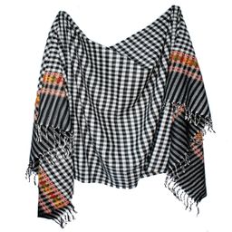 confidence Women’s Check Pattern Shawl/Stole For Winters With Kullu Palla Design, Warm And Thick image 3