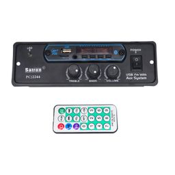 Electronic Spices Wireless Hi-fi Bluetooth MP3 USB FM Player Module with Remote, Stereo, Volume, Bass and Treble Control Complete Amplifier System image 1