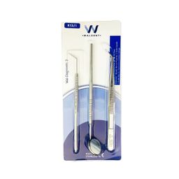 Waldent PMT Set Instrument Kit (Single Ended) (K13/1) | Serrated Handles | Stainless Steel | Autoclavable | Probe, Mouth Mirror, Tweezer Set image 5