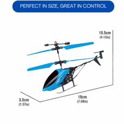 DURAZO® Remote Control Helicopter Toy for Kids | Gravity Sensor Battery Chargable Helicopter, Flight Gravity Helicopter Toy, Safety Sensor and 3D Light - Pack of 1 (Blue Colour Heli) image 5
