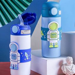 Elecart Astronaut Theme Hot and Cold Water Bottle for Kids Insulated SS316 Bottle Kids Water Bottle Double Walled Vacuum Insulated Stainless Steel Bottle - 500 ml-9