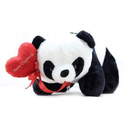 Tickles Panda Wishing Merry Christmas Soft Stuffed Plush Toy for Kids Boys & Girls (Color: Black & White Size: 26 cm)-image-66