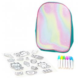 Azhari Bag Pack for Kids With 6 Markers Stickers and Convenient Size for Kids Pack of 1 Color and Design May Vary - Height 5.9 Inches-image-16