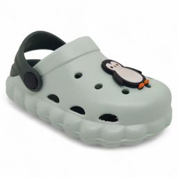 Lil Lollipop Penguin Applique Anti Slip Perforated Clogs - Light Green-image-40
