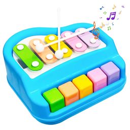 FUNVERSE 2-in-1 Piano Xylophone for Kids | Multicolor 5 Key Musical Toy with Mallets | Educational Instrument Toy Set for Toddlers, Boys & Girls | Early Learning Sound & Music Playset-picture-38