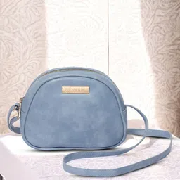 VISMIINTREND Women Crossbody BWag Stylish Travel Mini Sling Bag with Adjustable Strap Premium Quality Pu Leather Girls Shoulder Bag - Light Blue-picture-37