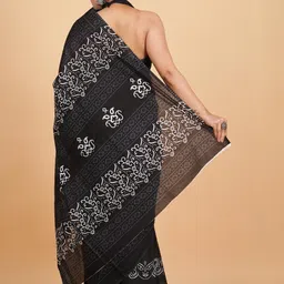 Lovwear Black Pure Cotton Sarees-picture-34