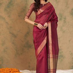SYS Brand - Shop Your Style Woven Design Zari Pure Silk Saree-image-74