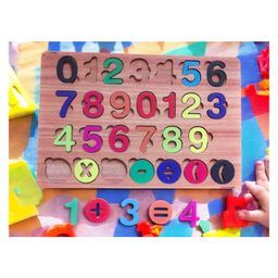 Fiddlys Wooden Educational Puzzle, Alphabet Shapes and Numbers Learning Toy (Number) image 3
