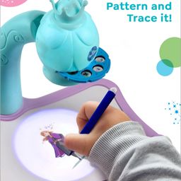 Babyhug Disney Frozen Adventure Tracing Projector Set Battery Operated Projector Table with Slides for Learning and Painting with Projector Lamp & Music - Purple & Light Blue image 4