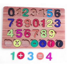 Fiddlys Wooden Educational Puzzle, Alphabet Shapes and Numbers Learning Toy (Number) image 4