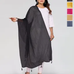 Moda Rapido Selection Of 5 Lycra Tasselled Border Dupatta-picture-33