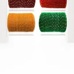 SGN fashion Red Glass Bangles-picture-32