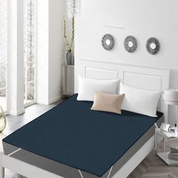 Kuber Industries Blue Polyester Water Resistant Mattress Protector-image-57