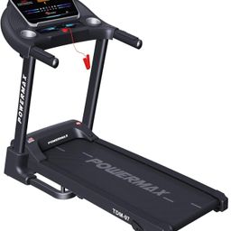 PowerMax Fitness TDM-97 (4HP Peak) Motorised Foldable Treadmill For Home Use_PIPE_ Max User 110Kg _PIPE_ Running Deck 1100X400Mm-66