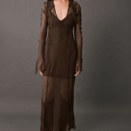 MANGO Sheer Maxi Dress with Camisole-image-35