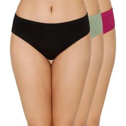 Amante Black & Green Hipster Panties - Pack Of 3-image-50