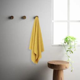 Spaces Swift Dry Yellow 450 GSM Cotton Bath Towel-image-4