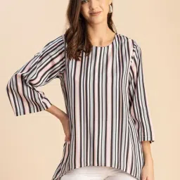 Moomaya Multicolor Striped Top-picture-33