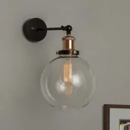 Homesake Black Edison Industrial Glass Globe Wall Lamp - Set of 1-image-54
