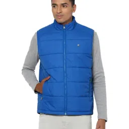 Allen Solly Blue Cotton Regular Fit Quilted Jacket-20