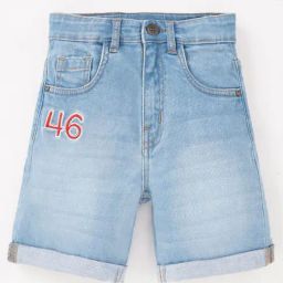 Ed-a-Mamma Kids Light Blue Solid Shorts-image-33