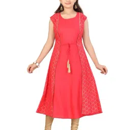 Aarika Kids Pink Printed Kurta-picture-15