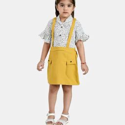 Peppermint Kids White & Yellow Printed Dress-picture-16