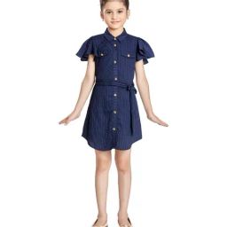 Peppermint Kids Navy Striped Dress-picture-35