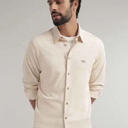 ANDAMEN Off White Regular Fit Shirt-picture-38