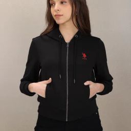 U.S. Polo Assn. Black Front-Open Sweatshirt-image-57