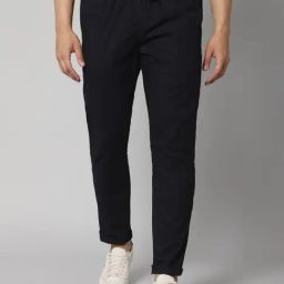 Cantabil Navy Blue Cotton Regular Fit Trackpants-picture-45