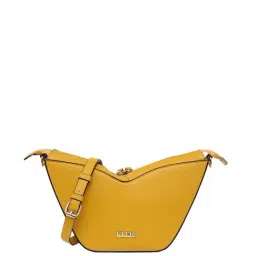 KLEIO Mustard Solid Small Sling Handbag-image-57
