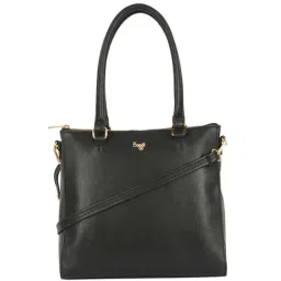 Baggit Black Solid Medium Tote Handbag-image-3