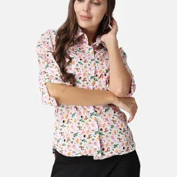 Cation White Printed Shirt-41