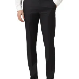 Peter England Grey Slim Fit Trousers-picture-19