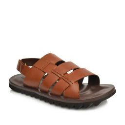 Language Shoes Men's William Tan Back Strap Sandals-image-7